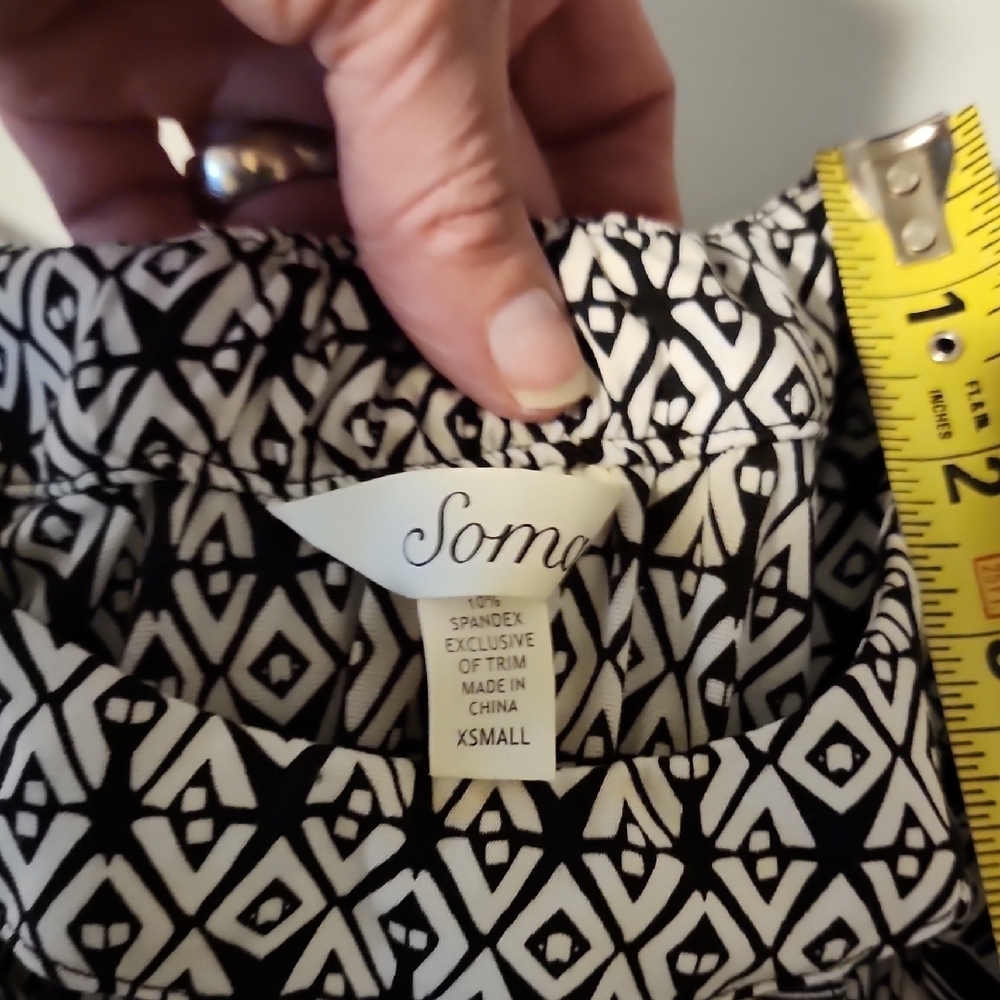 Soma Black and White Halter Sheath Maxi Dress - Picture 2 of 8